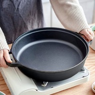 【จัดส่งภายใน 24 ชม】Cast iron pot, Cast iron Pan หม้อเหล็กหล่อ หม้อสุกี้ หม้อชาบู cast iron