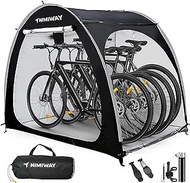 Himiway Bike Storage Shed Tent for 4-5 Bikes PU4000 Silver Coated Waterproof Anti-Dust 210D Oxford Fabric Portable Foldable Outdoor Bicycle Cover Shelter with Double Doors&amp; Carry Bag for Home Garden