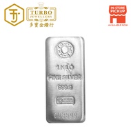 TURBO [1KG] MMTC-PAMP Cast Bar Silver Minted Bar 999.9Silver