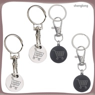 👕 Durable Stainless Steel Keychain Token Trolley with Assorted Colors for Hanging Keys Practical Des