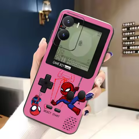 Game-Boy Spider Iron Man Phone Case For VIVO Y02 Y04 Y17 Y19 Y20 Y21 Y22S Y28 Y29 Y35 Y36 Y39 Y50 Y5