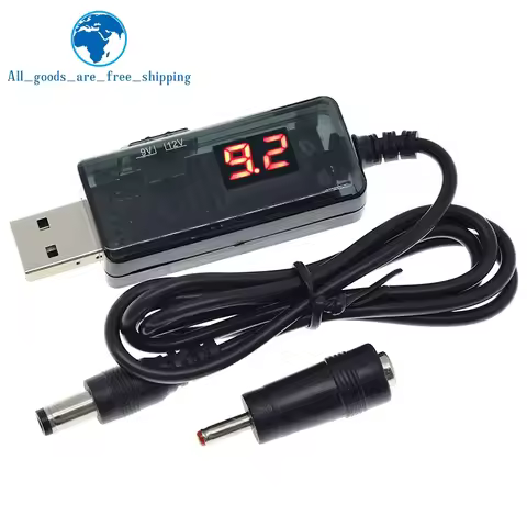 USB Boost Converter DC 5V to 9V 12V USB Step-up Converter Cable + 3.5x1.35mm Connecter For Power Sup