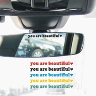 DARNELL You Are Beautiful Sticker, You Are Beautiful Waterproof You Are Beautiful Car Stickers, Self Adhesive Fashion Reflective Car Mirror Decoration