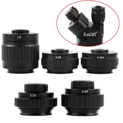 1X 0.35X 0.5X 0.4X 0.3X Magnification Trinocular Stereo Microscope 25mm C-Mount Adapter Objective Le
