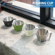 Vessel hexagon espresso extraction pouring cup 100ml with scale Espresso Cup Vessel Hexagon 100ml wi