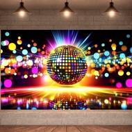 Disco Backdrop 70s Backdrops for Disco Party  Retro Glow Party 70s 80s 90s Theme Stage Dance Backgro