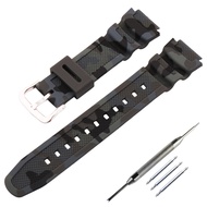 Men's Resin watch band compatible with Casio SGW-500H 400h 300h AE1200 1000w AEQ-110W F-108WH W-735 