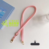 ALOFT - 環保皮革手機掛帶 (附墊片) 手機掛繩 - 粉紅色 調節掛頸手機掛繩 通用手機掛繩 便攜 可側揹