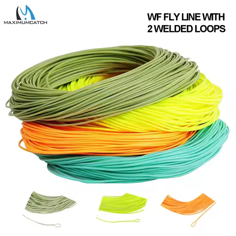 Maximumcatch 1/2/3/4/5/6/7/8wt Weight Forward Fly Line 100FT Floating Fly Fishing Line With Welded L