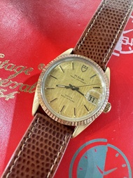 🌈🌈新返貨啦🌈🌈Tudor Prince OysterDate 75205🖤💛已停產金套技術34mm💛🖤原裝金布紋面💛勞底勞的🪪連原裝包金針扣 淨錶💛BW3166（旺角洗衣街店）