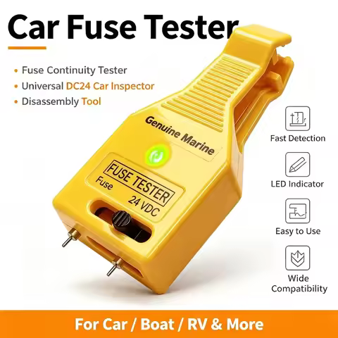 Universal Fuse Tester Multifunctional DC 24V Checking Blade Fuse Checker Puller Tool Auto Fuse Teste