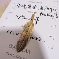 TARO WASHIMI 鷲見太郎 | Rose Gold PT900 Feather S | 玫瑰金 羽毛 首飾 飾品 時尚配件 金羽毛  文青風格  簡約時尚  精品飾品  金屬  藝術飾品 