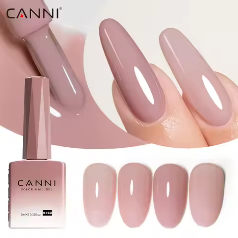 Canni Nail Gel Polish Jelly Nude Color HEMA FREE TPO FREE 9ml Transparent Semi Permanent Natural Nud