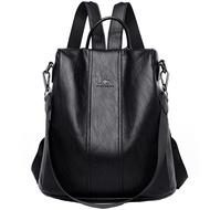 PU Leather Backpack Fashion Women Backpack Luxury er Ladies Anti Theft  Large Capacity Travel SchoolBag Taro Purple One