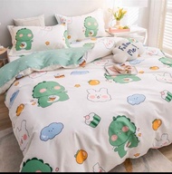 ชุดผ้าปูที่นอน ส่องลายเข้าใหม่6 ชิ้น ขนาดผ้าปู 3.5 -6 ฟุต พร้อมผ้านวม 5.5 ฟุต 1 ผ้าปู 1 ปลอกหมอน 2 ป