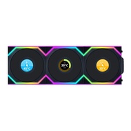 CASE FAN (พัดลมเคส) LIAN LI UNI FAN SL WIRELESS LCD 120 REVERSE BLADE - (3-FAN PACK)