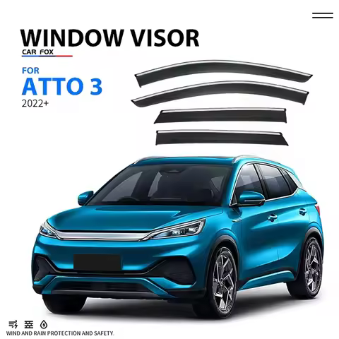 4Pcs Car Window Weather Shield Paste-Mounted Sunshield Window Deflector for BYD Yuan Plus Atto 3 202