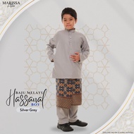 Baju Melayu Budak Lelaki Silver Grey Baju Melayu Boy Kanak Kanak Lelaki Silver Grey Baju Melayu Sedo