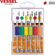Vessel TD-56S Precision Screwdriver Set for Micro Screws +0, +00, +000, +000, -0.7, -0.9 TD-56S
