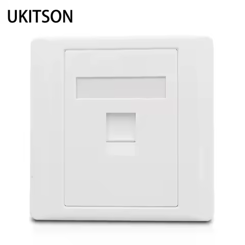 One Gang Wall Socket Panel Faceplate Blank Frame Insert For 1 Port Internet CAT6 RJ45 LAN Phone Keys