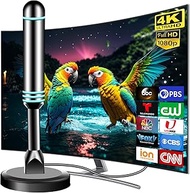 2026 HD Digital TV Antenna, Smart TV Indoor Antenna with Strong Magnetic/3M Stick Base, Long Range R