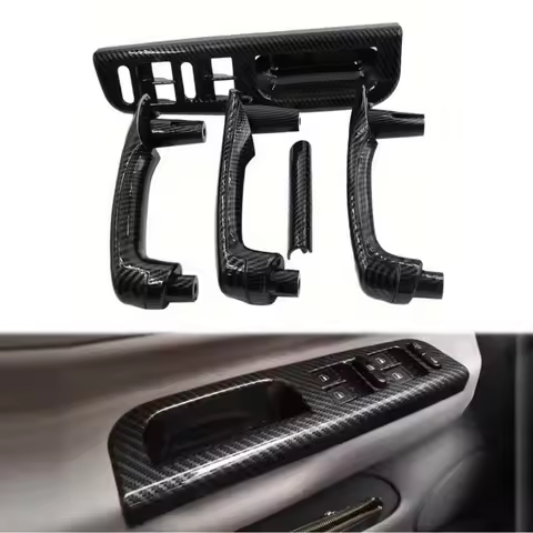 LHD Car Interior Front Rear Left Right Carbon Fiber Door Pull Grab Handle For VW Bora Golf 4 MK4 Jet