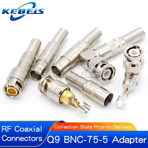 BNC Solderless Connector Q9 HD Video Oscilloscope BNC Male Plug Female Welding Free 75-5 Ohm Monitor