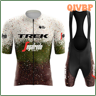 QIVBP Cycling Mtb Clothing Mens Sets Summer 2024 Men's Outfit Set TREK Bike Man Uniform Jersey Mountain Sports Blouse Jacket Bicycle VMZIP