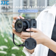 JJC Filter Adapter with Lens Cap for Canon PowerShot V1 Camera to Mount 58mm UV CPL ND Filter, Anti-