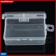 (manclothescase) 1Pc Clear Plastic Transparent Storage Box Debris Collect Case with Lid