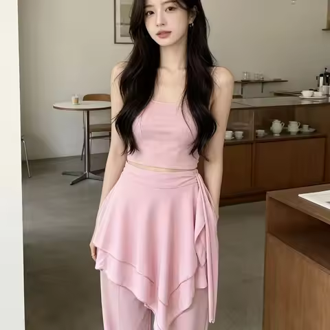 Layer Mesh Double Layer Apron Skirt Double Layer Adjustable Tie Hip Cover Skirt Casual Breathable Yo
