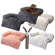 Corner Zipper Dog Sofa Bed Removable Cover Dog Couch Bed Washable Plush Kennel Winter Warm Sleeping Pets Nest Cushion Cat Mats