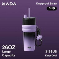 KADA Coffee Mug With Lid Tumbler Hot And Cold 316 Stainless Steel With Straw Aquaflask Vacuum Flask