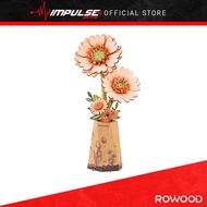 Robotime Rowood Flower Series TW111 - Light Orange Gerbera Daisy