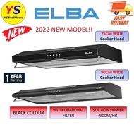 Elba SLIM Cooker Hood ESH-M7598 (BK) / ESH-M9098(BK) / RUBINE 920M³/H SLIM Cooker Hood RSH-GENOA-75B