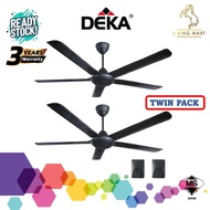 Deka 5 Metal Blade Ceiling Fan DK10 With Fan Regulator No Remote Control 5 Blade 5 Speed Sayap Besi