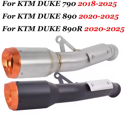 Slip On For KTM DUKE 790 890 890R KTM790 KTM890 DUKE790 2018 - 2025 Motorcycle Exhaust Link Pipe Esc