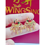 Wing Sing 916 Gold Earrings / Subang Indian Design  Emas 916 ( WS145 )