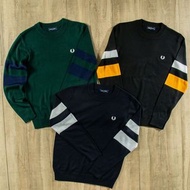全新FRED PERRY K9553Tipped 50/50棉羊毛針織
