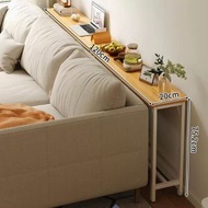 全城熱賣 - 鐵藝傢具 床頭櫃 玄關櫃 花架 梳化窄縫架【單層-橡木色+白架】120x20x75.2cm#H099030144