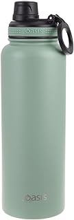 Oasis Stainless Steel Insulated Sports Water Bottle with Screw Cap 1.1L - Sage Green