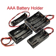 1/2/3/4 Slot AAA Battery Case Battery Box AAA Battery Holder With Leads With 1 2 3 4 Slots AAA drop 