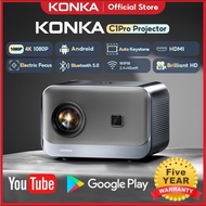 Konka】C1Pro 4K Projector 1080P Home Projector with Electric Focus and Built-in WiFi/Bluetooth for Po