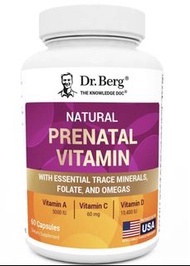 Dr Berg Natural Prenatal Vitamin with Folate and Omegas
