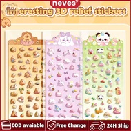 Adorable 3D Mini Animals Stickers Waterproof and DIY Cartoon Planner Decorative Decor Scrapbook