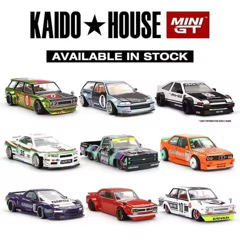 Kaido House In Stock 1:64 NSX M3 CIVIC EF Skyline GTR R34 510 WAGON R33 Carbon Openable Hood Diecast