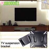 SHOUOUI TV Mount, 14" - 27" Flat Fixed Slim LCD Display Bracket, Universal Black Fixed Type SPCC Wall Bracket Public Places