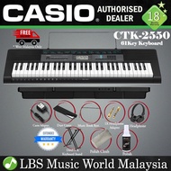 Casio CTK-2550 61 Key Portable Keyboard Electric Music Piano Package with Stand and Headphone (CTK25