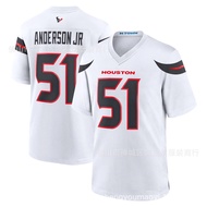 Same Day DeliveryNFL Rugby Jersey Jersey Texas 51 White Anderson Jr. Jersey