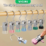 5pcs Clothes Drying Clip with Hook Windproof Clothes Clips Stainless Steel Clothes Drying Hanger